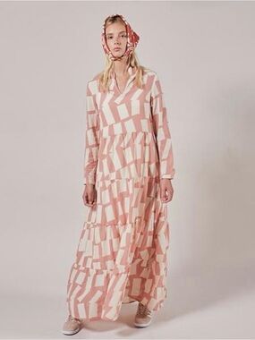 Bobo Choses Long Flared Shadow Print Maxi Dress
